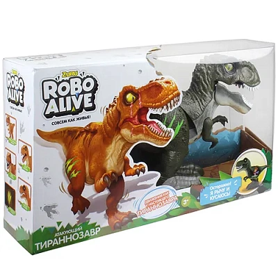 Игрушка Робо- Тираннозавр RoboAlive (зелен) 2х Ааа бат (не входят) 35х9х19,5