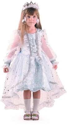 Карнавальный костюм для девочки "Снежинка Принцесса" (Платье) К-премьер р.116-60