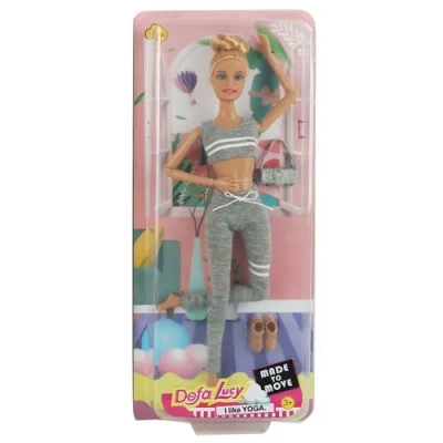 Кукла шарнирная DEFA Lucy «Занятие йогой» (29 см, аксесс.)