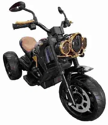 Мотоцикл на аккумуляторе (6V7AH*1), колеса пластик, макс. скорость 5 км/ч,  черный