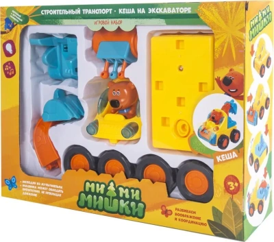Транспортный набор свет, звук МИ-МИ-МИШКИ Кеша Экскаватор