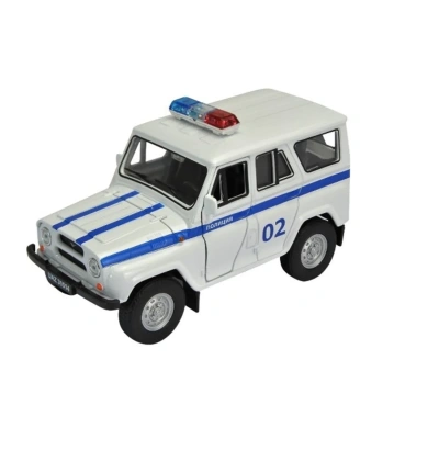 Машина пластик свет-звук УАЗ HUNTER ДПС 19,5см, откр.дв.багаж.,инерц., кор. Технопарк