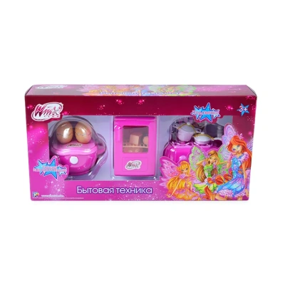 Игровой набор бытовой техники Winx (функц., печь 13 см, холодильник, яйцеварка, свет, посуда, продук