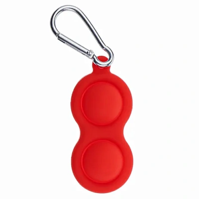 Игрушка-антистресс Simple Dimple 2 кнопки, одноцветный (6 цветов), брелок, 8х3,5 см 