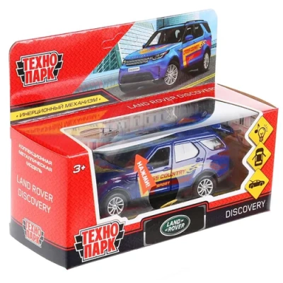 Машина металл свет-звук land rover discovery спорт 12см, инерц., синий в кор. Технопарк