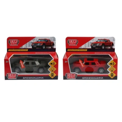 ТЕХНОПАРК Машина «Бронемашина» металл., 12см., свет+звук, инерц., В АССОРТ в кор.