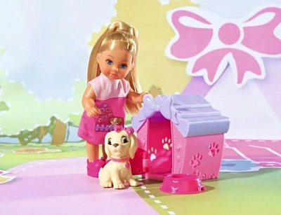 Кукла Еви с собачкой в домике Simba