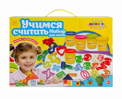 Набор для лепки ALTACTO CLAY “Учимся считать“ (5 баночек по 85 гр., аксес.)