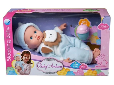 Пупс-кукла "Baby Ardana", 40см, в комбинизоне "Львенок", в наборе с аксессуарами, в коробке