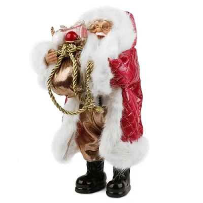 Новый Год Дед Мороз Maxitoys в Красной Шубе с Мешком, 61 см