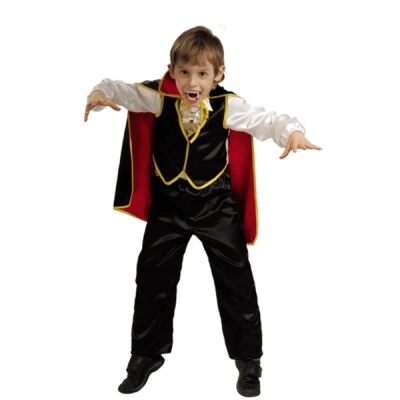 Карнавальный костюм «Дракула»(рубаха с жилетом,брюки,накидка)р.30