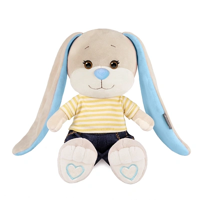 Мягкие Игрушки Мягкая Игрушка Jack&Lin, Зайчик Жак в Футболке и Джинсах, 20 см