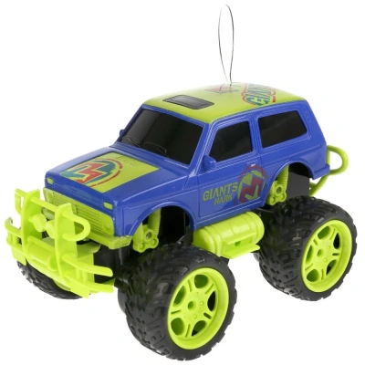 ДЖИП Р/У НА АККУМ. БИГФУТ ТЕХНО ДРАЙВ, СВЕТ+ЗВУК В РУСС. КОР. 30х16,5х15,5СМ