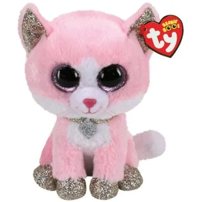 TY Beanie Babies розовая кошечка FIONA 15 см