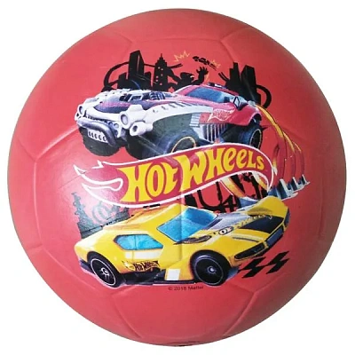 Hot wheels. Мяч футбольный, резина, 22 см, безкамерн