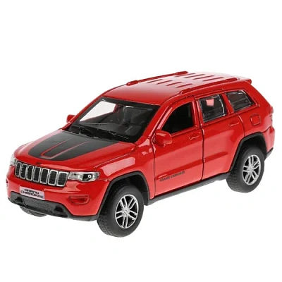 Машина металл свет-звук "jeep grand cherokee" 12см, инерц., красный в кор. Технопарк