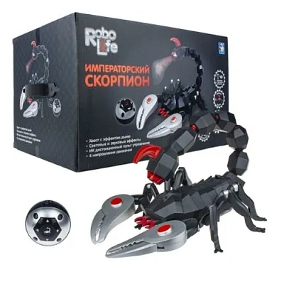 1Toy  игрушка  Императорский Скорпион с парогенер. на ИК пульт. (движение, свет, звук)