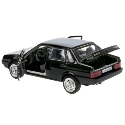 Машина металл LADA-21099 «СПУТНИК» 12 см, двери, багаж, инерц, черный, кор