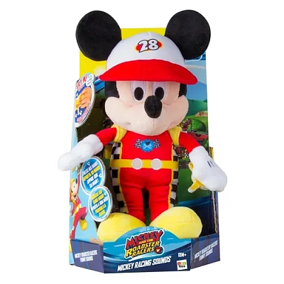 Мягкая игрушка Disney "Микки и весёлые гонки: Микки Маус" (34 см, звук, музыка) 
