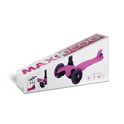 Maxiscoo Самокат с лыжами 3-х колесный "Baby" Фиолетовый