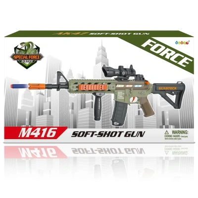 Игрушка винтовка «M416» (63 см, 12 EVA-пуль, жилет, свет/звук)