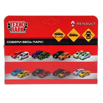 ТМ Технопарк. Машина металл "RENAULT KANGOO" 12см, открыв. двери, инерц., СЕРЕБР.