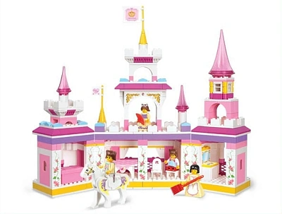 Конструктор пластмассовый Sluban "Розовая мечта: Утро принцессы" (двухэтажный замок,)