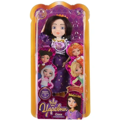 КУКЛА ОЗВУЧ СОНЯ 29 СМ «ЦАРЕВНЫ», 15 ФРАЗ И ПЕСЕН ИЗ М/Ф, НА БЛИСТЕРЕ ТМ КАРАПУЗ