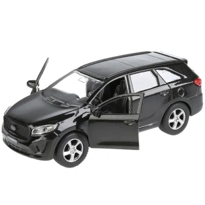 Машина металл KIA Sorento Prime черный 12 см, откр.дв., багаж., инерц. Технопарк