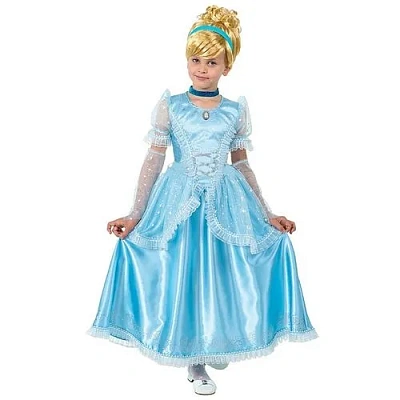 Карнавальный костюм для девочки "Принцесса Золушка" (Платье, перчатки) р.110-56