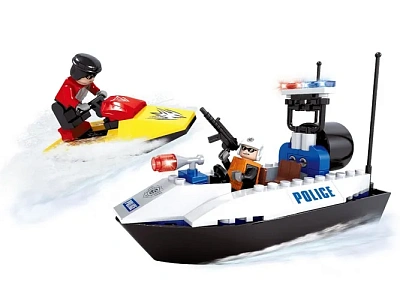 Конструктор пластмассовый AUSINI, "Патруль: Морская полиция" (114 дет.,фигур. челов.)