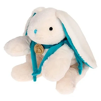 Кролик  вислоногий 58 см белый/бирюзовый Lapkin