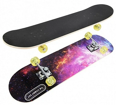 Скейтборд Cosmos 79х20см, PU колеса в кор