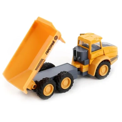 ТМ ТЕХНОПАРК. МЕТАЛЛ КАРЬЕРНЫЙ САМОСВАЛ 15СМ, ОТКРЫВ.ДВЕРЬ, ПОДВИЖ. ДЕТ., ИНЕРЦ.