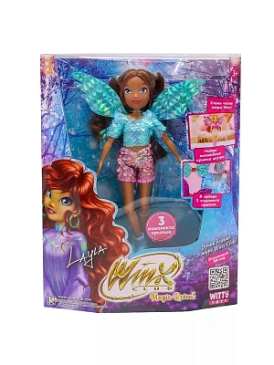 Шарнирная кукла  Winx Club "Magic reveal" Лейла с крыльями 3 шт., 24 см,