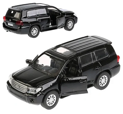 ТМ Технопарк. Машина металл "TOYOTA LAND CRUISER" 12,5см, откр. двери, инерц ЧЕРНЫЙ