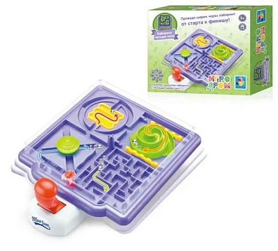 1toy ИГРОДРОМ Игра "Лабиринт 4 поля" 26*10*22 см 