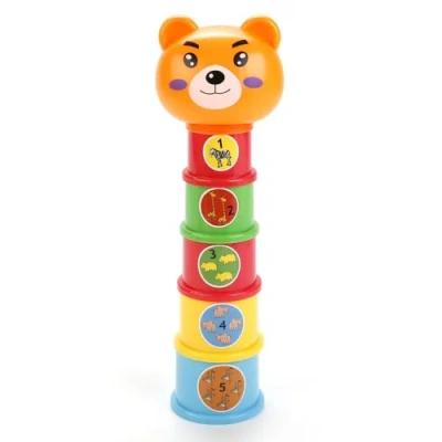 УМКА Пирамидка развивающая «Мишка» животные, цвета, счет