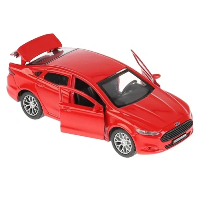 Машина металл FORD MONDEO, длина 12 см, откр дв, багаж, инерц, красный. Технопарк 