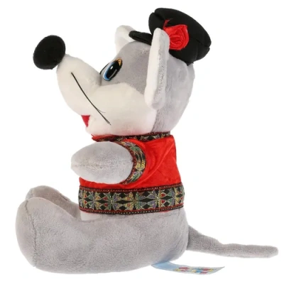 Игрушка мягкая Мышка в русском костюме 15см без чипа в пак. Мульти-пульти