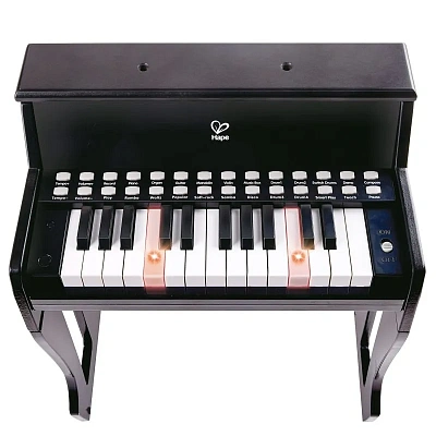 Музыкальная игрушка Пианино с табуреткой цв. Черный