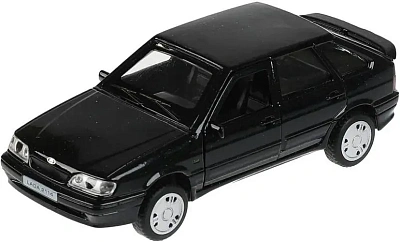 Машина металл LADA -2114 "SAMARA", 12 см, двери, багаж, инерц., черный, кор. 