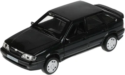 Машина металл LADA -2114 «SAMARA», 12 см, двери, багаж, инерц., черный, кор. 
