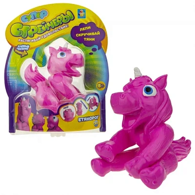 1TOY Супер Стрейчеры Етянорог, тянущаяся игрушка, блистер, 16см, розовый (извините, гиперссылка на к