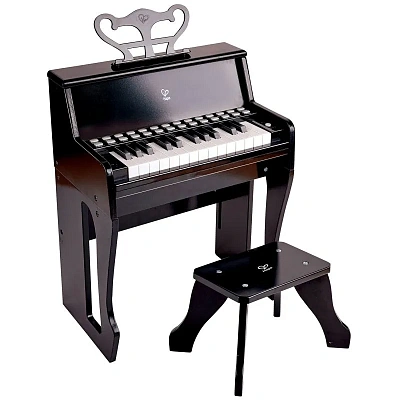 Музыкальная игрушка Пианино с табуреткой цв. Черный