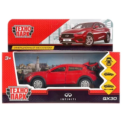 Машина металл "INFINITI QX30", длина 12см, откр. двери, инерц, красный в кор. Технопарк