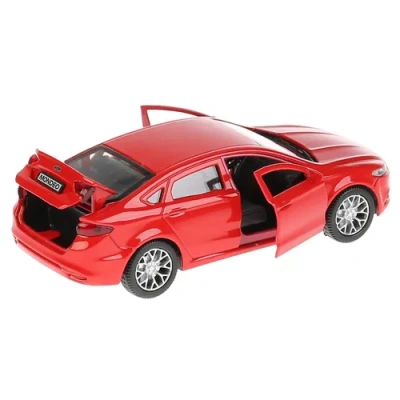 Машина металл FORD MONDEO, длина 12 см, откр дв, багаж, инерц, красный. Технопарк 