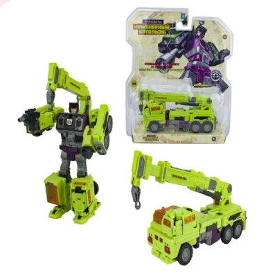 1toy Трансботы «Инженерный батальон XL: Мега Кранер» (блистер, из 6 шт. собирается большой робот)