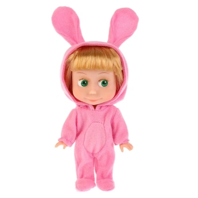 КАРАПУЗ Кукла Карапуз на бат. озвуч.Маша и Медведь в костюме зайца