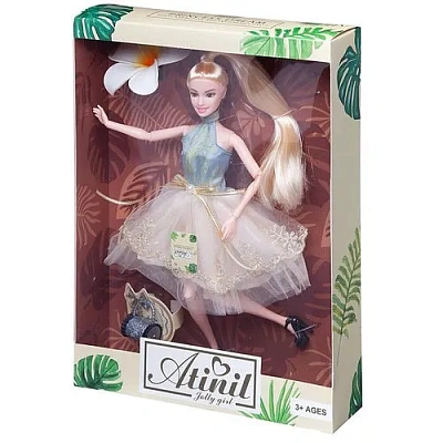 Кукла "Atinil (Атинил). В гармонии с природой" с серебристым клатчем, с аксессуарами, 28см